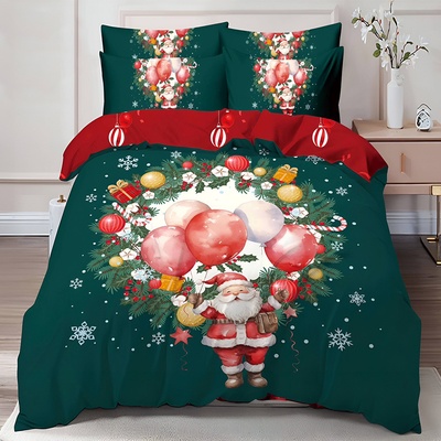 EmonaMall Двулицево коледно спално бельо (реално изображение) EmonaMall, 6 части - Модел S17118 (S17118-6666d5)