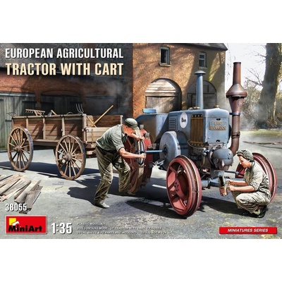 MiniArt European Agricultural Tractor with Cart 1:35