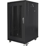 Lanberg Комуникационен шкаф, Lanberg rack cabinet 19" free-standing 22U/600x800 (flat pack) with mesh door black (FF01-6822-23B) - xtreme