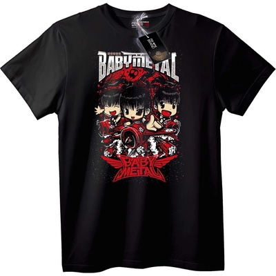 NOONEBRAND Официална Тениска Baby Metal Chibi - 7XL, Black