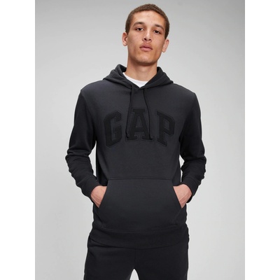 Gap mikina Fleece Logo kapuce černá