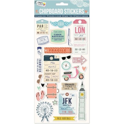 Craft sensations Chipboard samolepky - cestovatelské CR0868CE