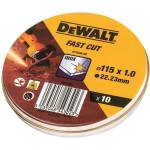 DEWALT - Режещ диск за метал 115х22, 5 мм 10 бр DT3506 (DT3506)