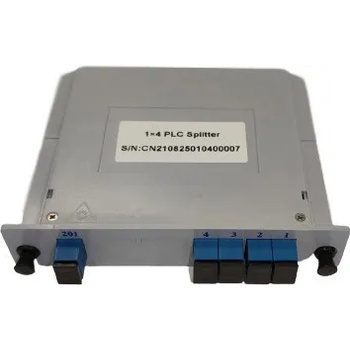 Conneu PLC оптичен сплитер 1x4 с SC-UPC конектори, LGX касета (CNPLC-104-SC1-SC1-LGXP)