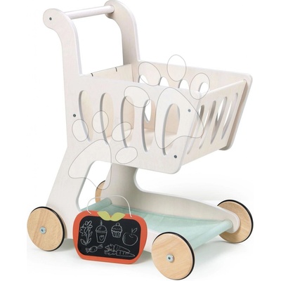Leaf Toys Drevený nákupný vozík Shopping Cart Tender s priehradkou a tabuľou na kriedu