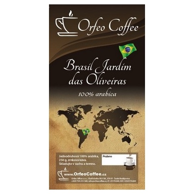 Orfeo coffee Brasil Jardim das Oliveiras 100% arabika 250 g