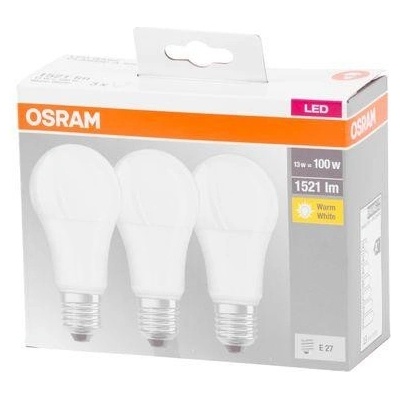 Osram žiarovka BASIC LED FR 100 ean 9412 non-dim 13W/827 E27 2700K MULTIPACK, Star Classic A