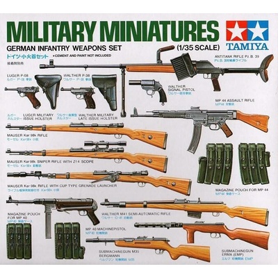 Tamiya Set zbraní německé pěchoty WWII 1:35
