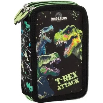 Dinosaur 20 ученически несесер с 3 ципа, ПЪЛЕН
