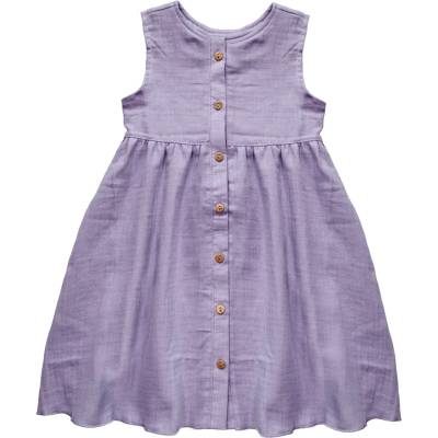 maximo Детска рокля maximo Kids' Mini Girls' Embroidered Muslin Dress - Flieder - размер 122/128 (701-4485-0212)