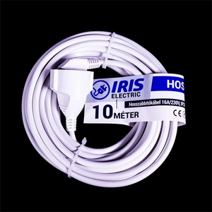 Iris Electric IEEC-10M-16A/230V Удължител 10 m 16A/230V, IP20, бял (IEEC-10M-16A/230V)