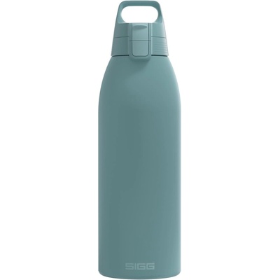 SIGG - Insulated drinking bottle - Thermos bottle Shield Therm One Morning Blue - carbonated drinks - leak-proof - dishwasher safe - BPA-free - 90% recycled stainless steel - gray blue - 1.5L - 6218.80