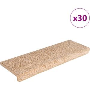 vidaXL Изтривалки за стълби, 30 бр. , 65x21x4 см, златисти, правоъгълни, кант (3365834)