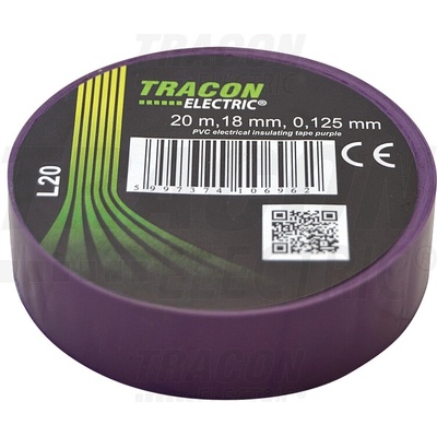 Tracon Izolačná páska 20 m × 18 mm fialová L20