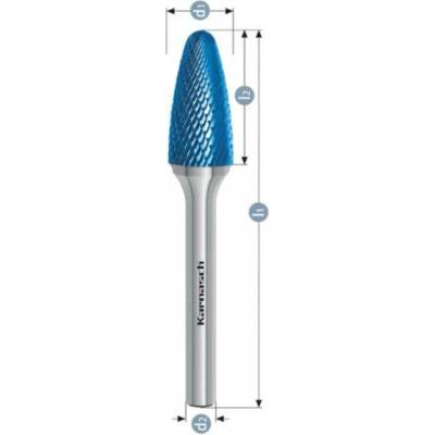 Karnasch Professional Tools HP-4 klenutá technická fréza se zaoblenými hranami povlakovaná - 11.5052-035