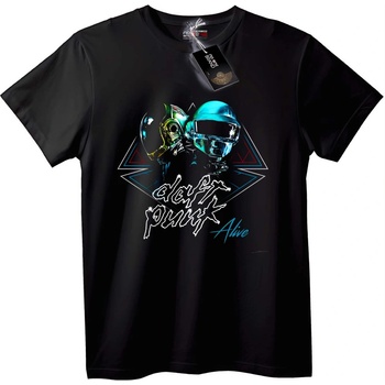 NOONEBRAND Тениска Daft Punk Alive - XL, Black