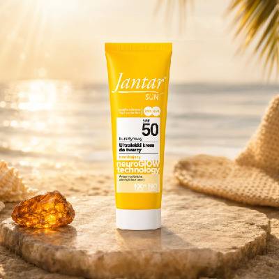 Farmona Natural Cosmetics Laboratory Хидратиращ ултралек крем за лице с SPF50 Farmona JANTAR SUN Amber Moisturizing Ultra-light Face Cream SPF50 (FASUN986004)