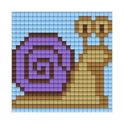 Bright Toys Мозайка с пиксели Bright Toys, 24x24 пиксела - Охлювче (BT24016)
