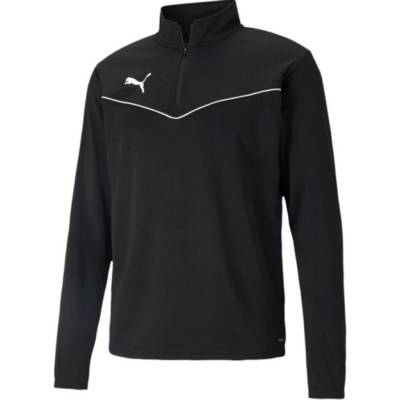 Puma teamRISE 1 4 Zip Top Jr čierna
