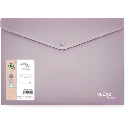 Obálka s drukem A4 Spoko ReLeaf Soft touch - fialová