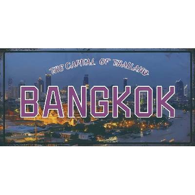Plechová ceduľa značka Bangkok 30,5cm x 15,5cm Plechová tabuľa