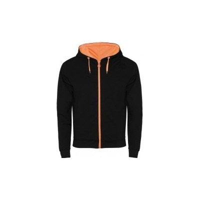 Roly E1105 mikina Fuji pánska na zip Černo-oranžová