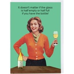 Cath Tate Картичка Cath Tate Glass Half Full