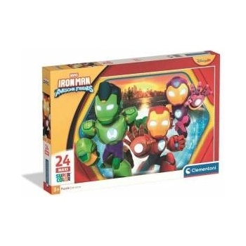 Clementoni Пъзел Clementoni Maxi - Iron Man and his awesome friends 62 x 42 cm 24 Части