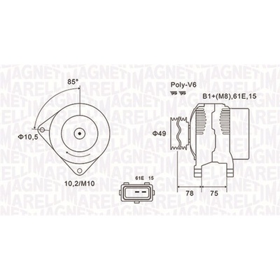 Alternátor MAGNETI MARELLI 063731591010
