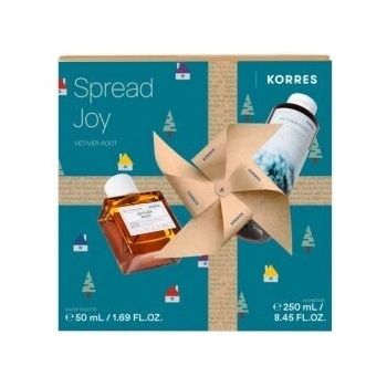 KORRES Промо сет за мъже душ гел + тоалетна вода , Korres Spread Joy Vetiver Root Edt 50 ml + Shower Gel 250 ml