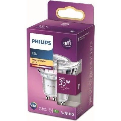 Philips 8718699774158 LED žárovka 1x3,5W GU10 255lm 2700K teplá bílá, bodová, Eyecomfort