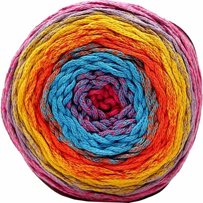 Chainy Cotton Cake ReTwisst 48 variace tyrkys, oranžová, žlutá