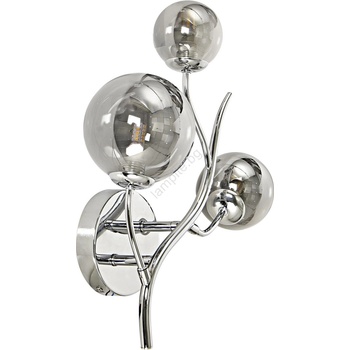 Brilagi - LED стенно осветително тяло MISTEL 3xG9/3W/230V черен хром/опушено стъкло (BG1780)