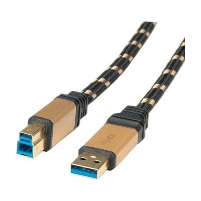 Roline 11.02.8902 USB 3.0 A(M) - USB3.0 B(M), 1,8m, zlatý