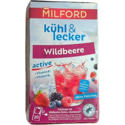 MILFORD KÜHL LECKER ACTIVE FOREST OVOCNÝ ČAJ S PRÍCHUŤOU COLD BREW 20 KS