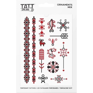TATTonMe Водоустойчиви временни татуировки Народни мотиви микс (TMOrnaments)