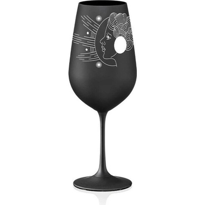 Crystalex pohár Zverokruhy Panna čierna 550 ml
