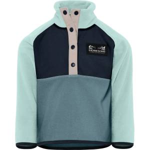Didriksons Детски поларен пуловер Didriksons Kid's Monte Half Buttoned 5 Fleece jumper - Factory Blue - размер 130 (704-5794-0116)