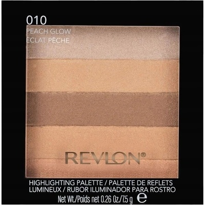Revlon Paleta lisovaných rozjasňovačů mix odstínů 010 Peach Glow 7,5 g