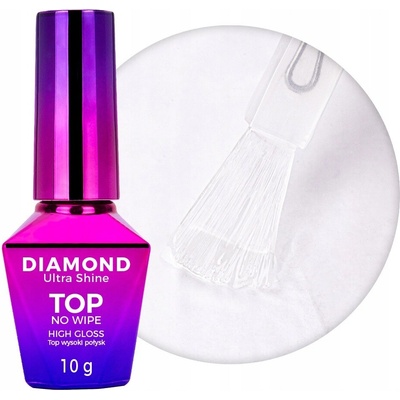 Top s vysokým leskem Diamond Ultra Shine, vrchní lak bez výpotku, vysoký lesk, MollyNails 10g