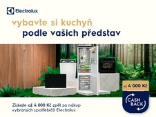 Kupte spotřebiče Electrolux a získejte až 4 000 Kč zpět