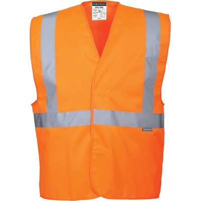 Portwest hi-vis c472 / Светлоотразителна жилетка с една лента - hv оранжева l/xl (c472orrl/xl)