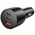 ORICO Зарядно за кола с 2xUSB-C и USB-A изходи с технология за бързо зареждане - Orico PowerLink Triple Fast Car Charger 165W (черен) (HD-165-1A2C)