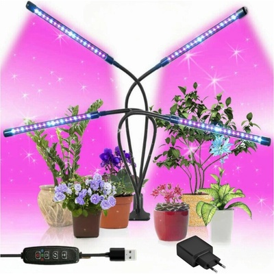 4x LED Lampa pro pěstování rostlin s časovačem – Zbozi.Blesk.cz
