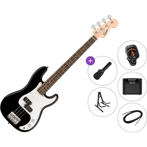 Squier Mini Precision Bass IL Premium SET Black Електрическа бас китара
