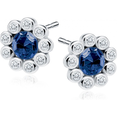 Lunica KVÍTEK stříbrné náušnic 0097