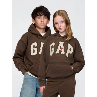 GAP dětská mikina s logem Western Unisex Hnědá