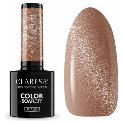 CLARESA Gél lak Alchemy Cat Eye Light Nude 5 ml