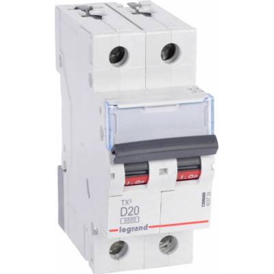 Legrand 2P D 20A 6kA AC S302 TX3 403739