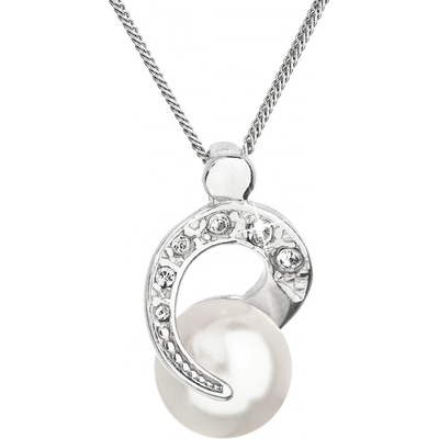 Pavona Stříbrný přívěsek s perlou Swarovski bílý kulatý 32048.1